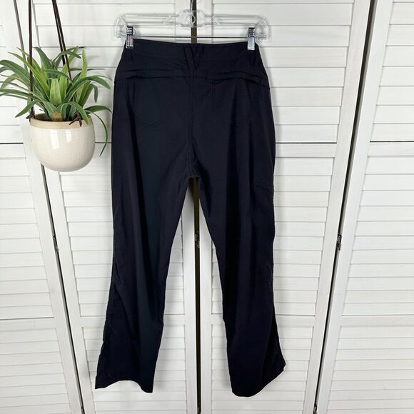 Eddie Bauer Black‎ Travex Hiking Pants 8 Outdoor Nylon Stretch Zip Pockets - Picture 4 of 9